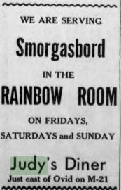 Judys Diner - 1967 Ad On Rainbow Room